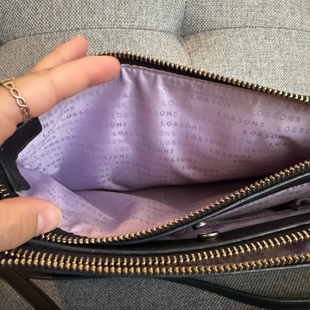 Lo & Sons Black Pearl Pebble Cactus Bag with Lavender Interior - Picture 7 of 15